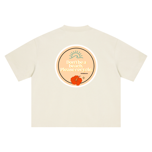Peach Don't Be A Beach! Boxy Oversized T-Shirt