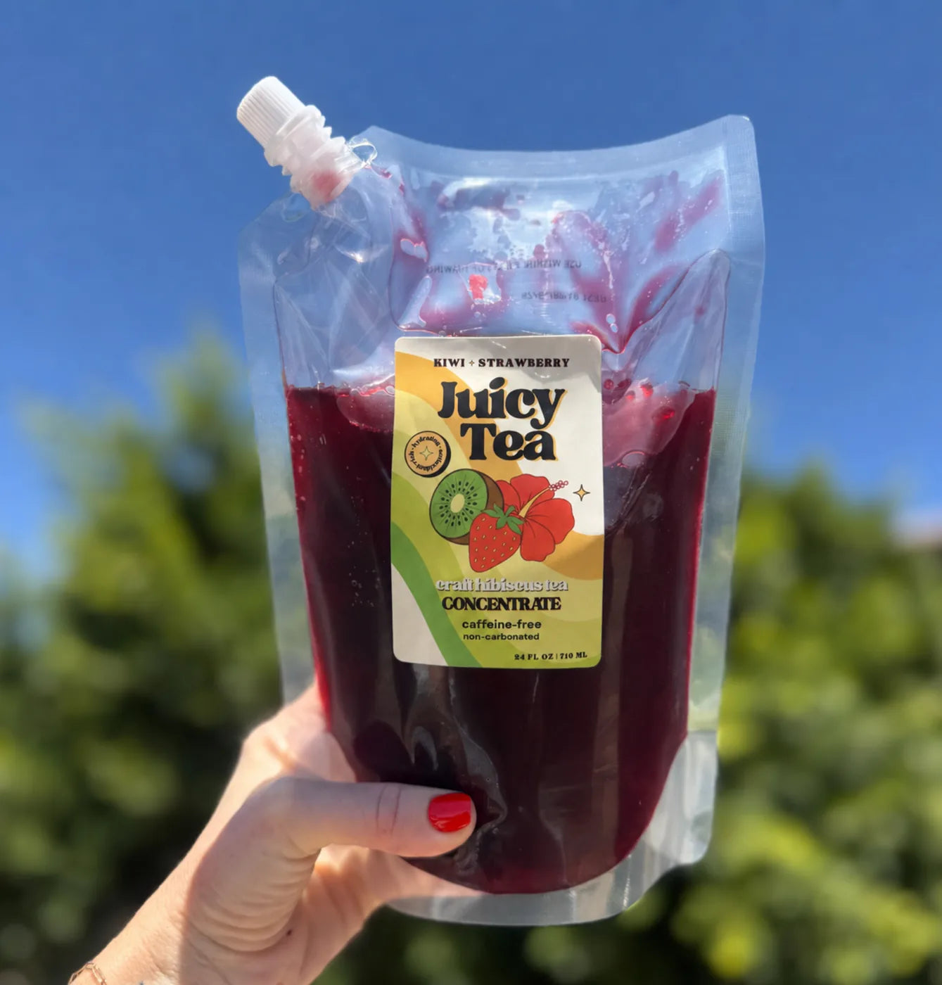Juicy Tea Frozen Concentrate, Kiwi + Strawberry